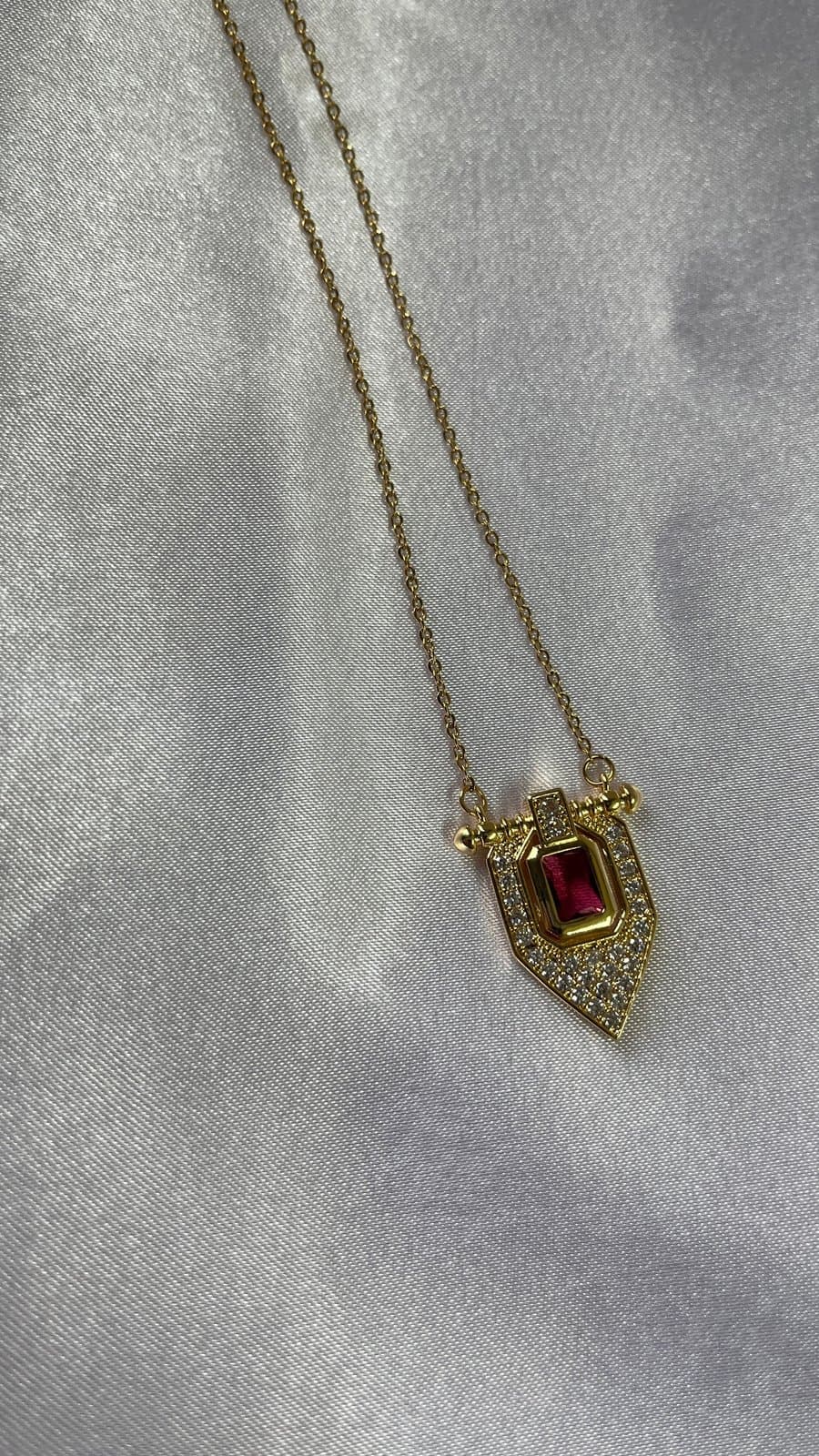 18K Gold Ruby Pendant